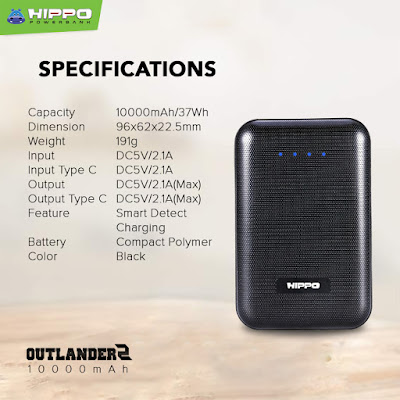 HIPPO Powerbank HIPPO Outlander2 Compact The Latest Compact Powerbank