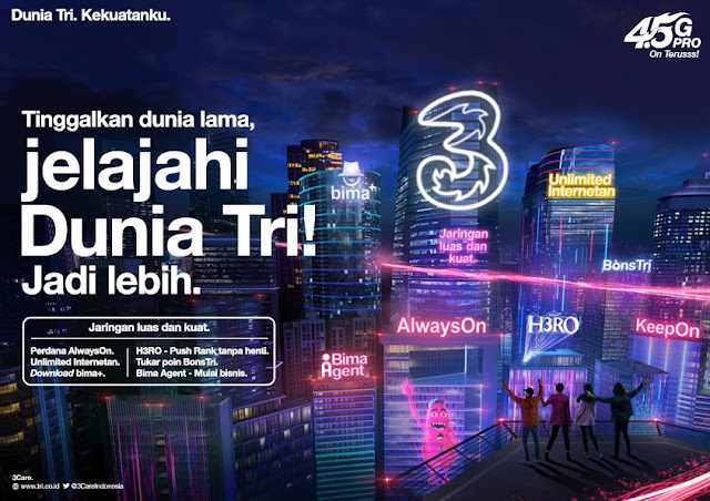 kuota data internet AlwaysOn dengan Tri Indonesia kuota data internet AlwaysOn