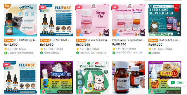 obat flu kucing